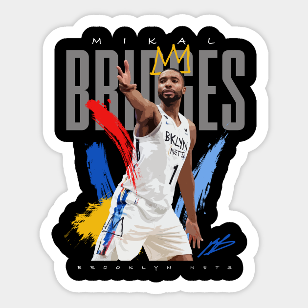 Mikal Bridges Mikal Bridges Brooklyn Nets Sticker TeePublic
